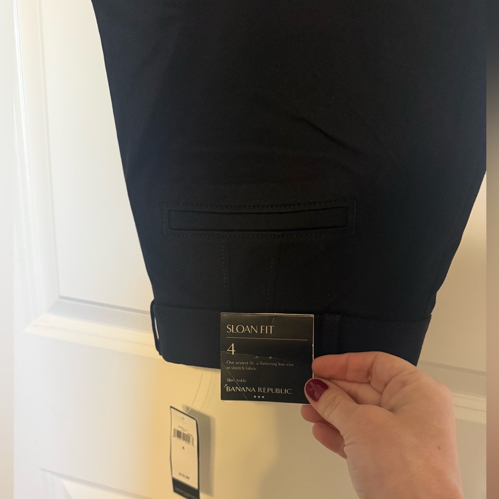 NEW with Tags! NWT! Banana Republic Black Sloan Fit Skim Ankle Pants! - Picture 7 of 11